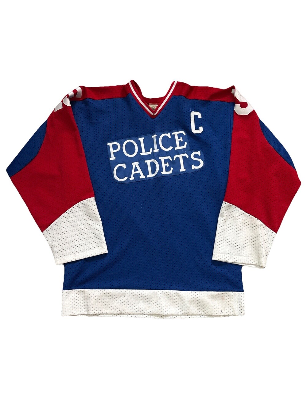 Vtg Michigan Police Cadets Hockey Jersey Size Large Bob McCarthy Athletic Wear